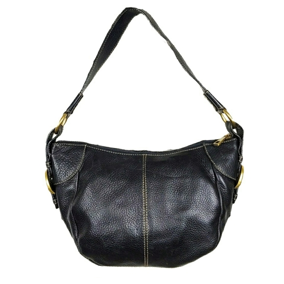 Fossil Handbags - Fossil EUC Black Pebbled Lthr 1 Strap Shoulder Bag